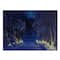 LED Lighted Nighttime In The Woods Winter Scene Canvas Wall Art